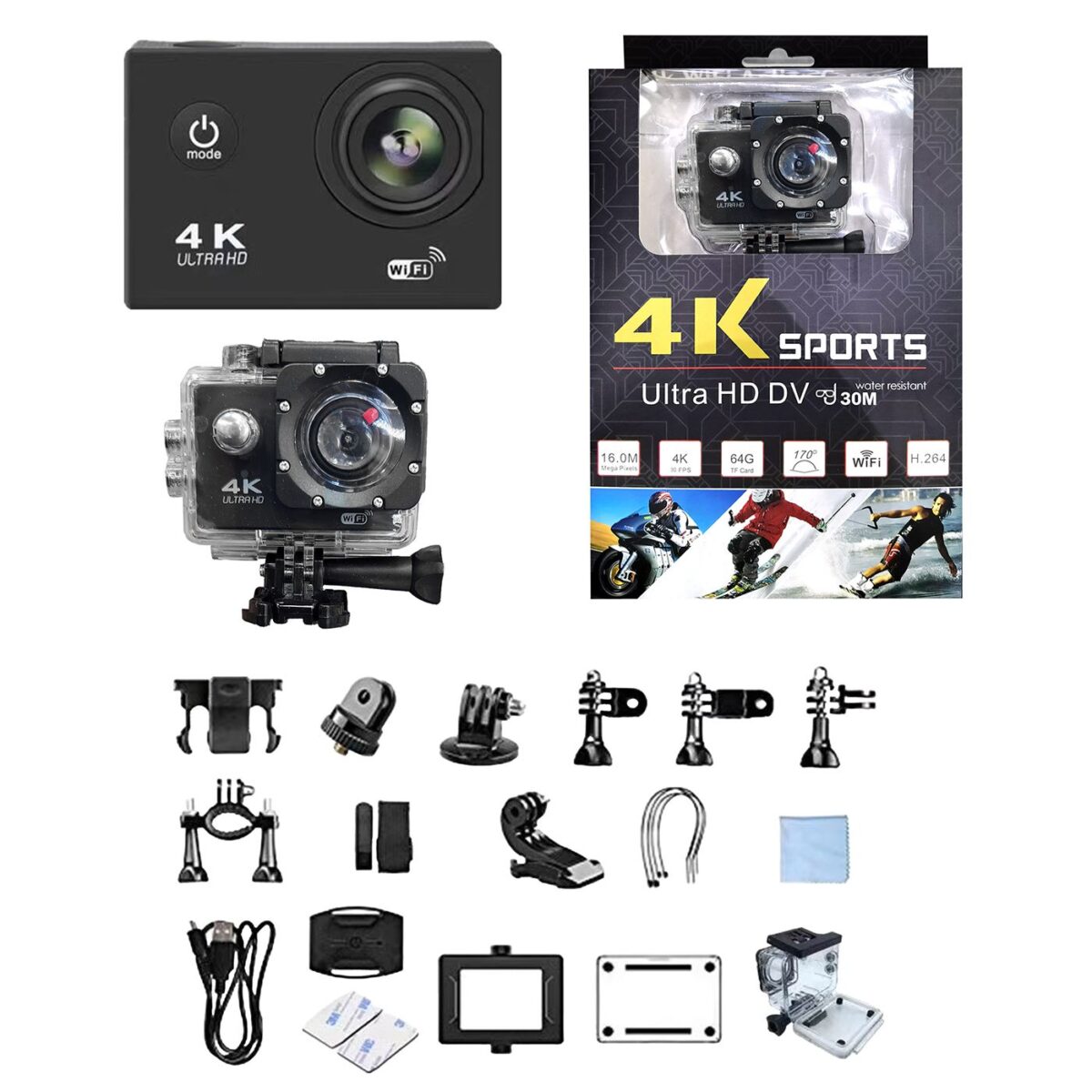 Action Camera Wifi με Θήκη  JustNote 10961-ΤΕΜ(1) - Image 1