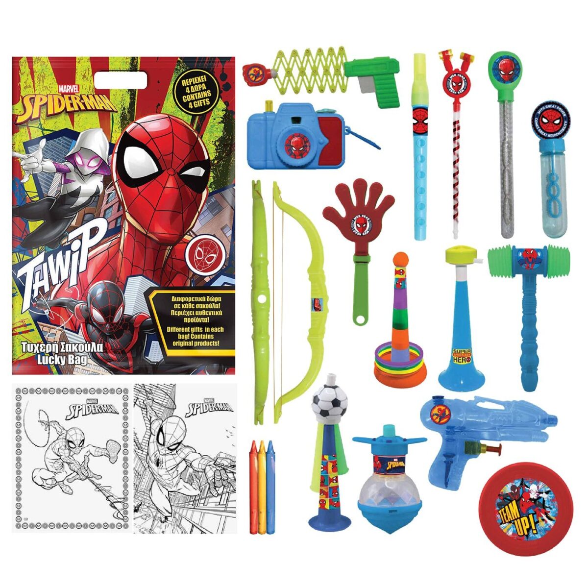 ΤΥΧΕΡΗ ΣΑΚΟΥΛΑ ΤΩΝ 3 ΕΥΡΩ SPIDERMAN 40x29cm SPIDERMAN-ΤΕΜ(6) - Image 1