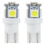Amio - Λάμπες LED T10 W5W 12V W2.1x9.5d Λευκό Φως 5600K με 5 SMD 5050 chips Καρφωτές για Φώτα Θέσης Πινακίδας και Εσωτερικού Φωτισμού Αυτοκινήτου - 1 σετ (01284/AM)