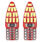 Amio - Λάμπες LED T10 W5W 12V W2.1x9.5d Λευκό Φως 5600K με 24 SMD 3014HP CAN-BUS Καρφωτές για Φώτα Θέσης Πινακίδας και Εσωτερικού Φωτισμού Αυτοκινήτου - 1 σετ (01285/AM)