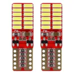 Amio - Λάμπες LED T10 W5W Καρφωτές 12/24V 2.2W 5600K με 24 SMD 4014 CANBUS για Φώτα Θέσης Πινακίδας & Εσωτερικού Φωτισμού με Ισχυρό Λευκό Φως και Χωρίς Σφάλματα - 1 Σετ (01287/AM)