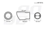 Amio - Άκρο Εξάτμισης Μαύρο Ματ 130x76mm για Απολήξεις Φ43 έως 62mm από Ανοξείδωτο Χάλυβα για Βελτίωση Εμφάνισης και Ήχου Αυτοκινήτου - 1 τεμ. (01317/AM) - Image 5