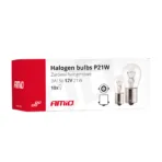 Amio – Λαμπτήρες Αλογόνου P21W BA15s 12V 21W για Φώτα Αυτοκινήτου Σε Κουτί – 10 Τεμ. (01491/AM) - Image 3