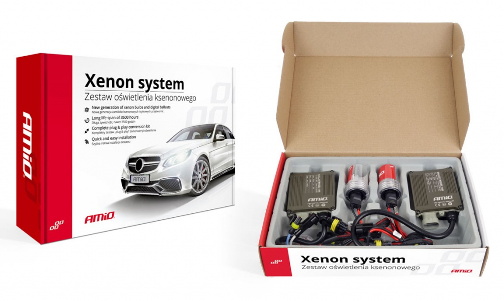 Amio - Kit Xenon Bi-Xenon H4-3 6000K 35W CANBUS 12/24V για ισχυρό φωτισμό δρόμου και καθαρή δέσμη χωρίς σφάλματα στο καντράν - 1 Σετ (01792/AM) Amio - Kit Xenon Bi-Xenon H4-3 6000K 35W CANBUS 12/24V για ισχυρό φωτισμό δρόμου και καθαρή δέσμη χωρίς σφάλματα στο καντράν - 1 Σετ (01792/AM) - Image 1
