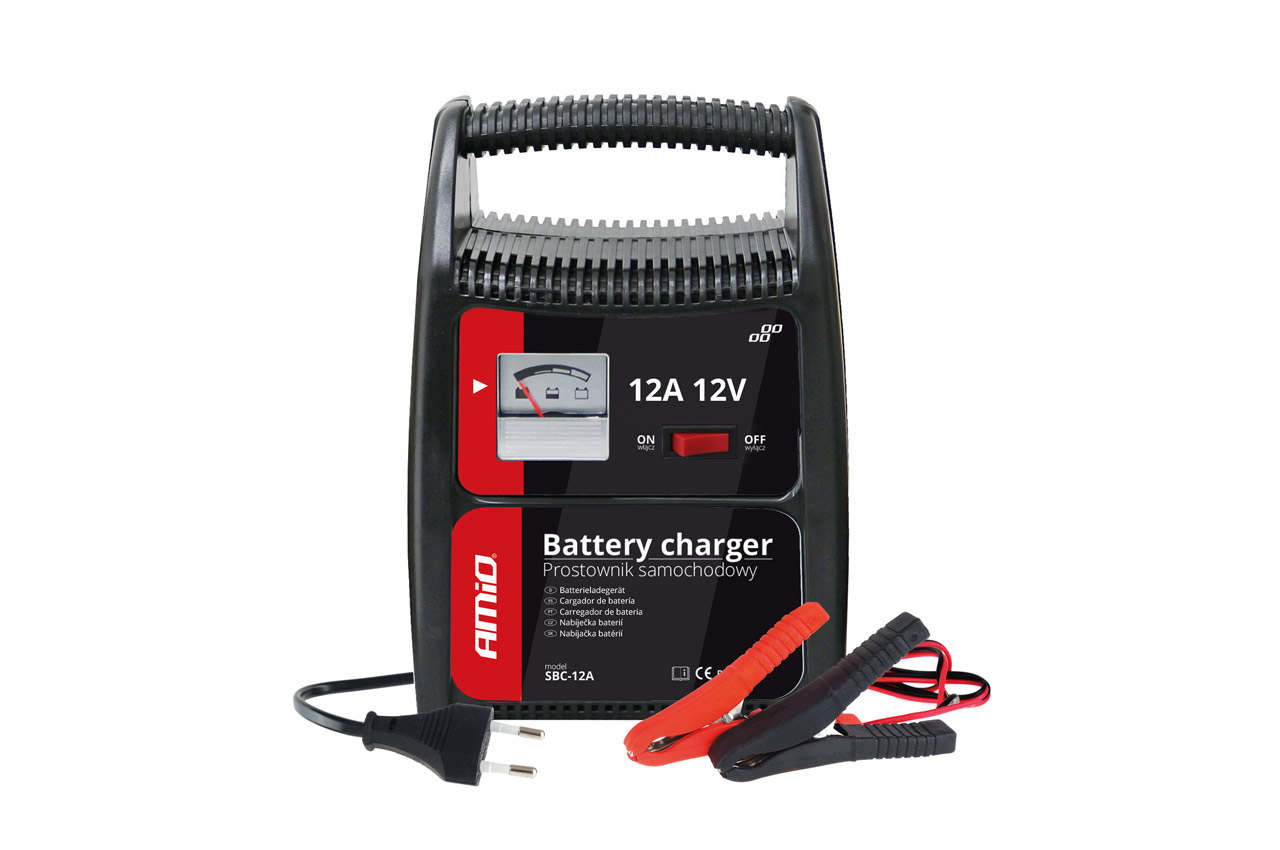 Amio - Φορτιστής Μπαταρίας 12V 12A για γρήγορη φόρτιση μπαταριών 32-90Ah με προστατευμένους ακροδέκτες και σταθερή απόδοση για αξιόπιστη χρήση σε απαιτητικές εφαρμογές - 1 Τεμ. (02089/AM) Amio - Φορτιστής Μπαταρίας 12V 12A για γρήγορη φόρτιση μπαταριών 32-90Ah με προστατευμένους ακροδέκτες και σταθερή απόδοση για αξιόπιστη χρήση σε απαιτητικές εφαρμογές - 1 Τεμ. (02089/AM) - Image 1