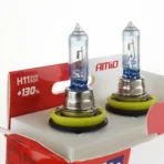 Amio - Λάμπες Αλογόνου H11 12V 55W PGJ19-2 LumiTec Limited με +130% Φωτεινότητα και Δέσμη έως 40m για Μεσαία & Μεγάλη Σκάλα με Λευκό Φως 4300K και UV Protection - 1 Σετ (02105/AM) - Image 4