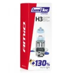 Amio - Λαμπτήρας Αλογόνου LumiTec Limited +130% τύπου H3 12V ισχύος 55W με βάση PK22s και λευκό φως 4300K για ενισχυμένη ορατότητα και μεγαλύτερη δέσμη έως 40m - 1 Τεμ. (02131/AM) - Image 3