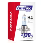 Amio - Λαμπτήρας Αλογόνου LumiTec Limited +130% τύπου H4 12V ισχύος 60/55W με βάση P43t και λευκό φως 4300K διπλής λειτουργίας για αυξημένη ορατότητα και μεγαλύτερη δέσμη έως 40m - 1 Τεμ. (02132/AM) - Image 5
