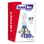 Amio - Λαμπτήρας Αλογόνου LumiTec Limited +130% τύπου H7 12V ισχύος 55W με βάση PX26d και λευκό φως 4300K για αυξημένη ορατότητα και μεγαλύτερη δέσμη έως 40m - 1 Τεμ. (02133/AM) - Image 3