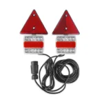 Amio - Σετ Φανάρια Πίσω Τρέιλερ LED Μαγνητικά 12V με Καλώδιο 7pin και Τρίγωνα για Πλήρη Σήμανση και Άμεση Τοποθέτηση σε Ρυμουλκούμενα - 1 Σετ (02140/AM) - Image 2