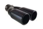 AMiO – Άκρο εξάτμισης διπλή απόληξη μαύρο MT-004B 130x215mm Φ35-50mm, μεταμορφώστε την πίσω όψη του αυτοκινήτου σας με επιθετικό στυλ και κορυφαία αισθητική – 1 Τεμ. (02194/AM)