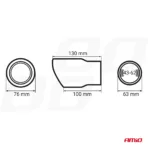 Amio - ΑΚΡΟ (ΜΠΟΥΚΑ) ΕΞΑΤΜΙΣΗΣ MT017 43-62mm (ΜΗΚΟΣ: 130mm) - 1 τεμ. (02348/AM) - Image 5