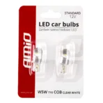 Amio - T10 W5W 12V W2,1x9,5d ΛΕΥΚΟ 5.600K 12SMDx2835 ΣΙΛΙΚΟΝΗΣ (ΚΑΡΦΩΤΟ) 2ΤΕΜ. (02645/AM) - Image 4