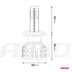 Amio – LED HB3 9005 COB 12/24V 38W 6500K 3800lm Σειρά COB για Ισχυρό Λευκό Φωτισμό & Καθαρή Ορατότητα – 2 Τεμ. (02846/AM) - Image 9