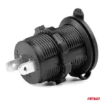 Amio - ΠΡΙΖΑ ΑΝΑΠΤΗΡΑ ΜΕ ΚΑΠΑΚΙ 12/24V ΜΑΥΡΗ MOD-01 - 1 τεμ. (02851/AM) - Image 3