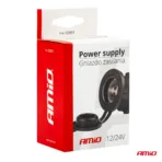 Amio - ΠΡΙΖΑ ΑΝΑΠΤΗΡΑ ΜΕ ΚΑΠΑΚΙ 12/24V ΜΑΥΡΗ MOD-01 - 1 τεμ. (02851/AM) - Image 4