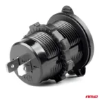 Amio - ΠΡΙΖΑ ΜΕ 2 ΘΥΡΕΣ USB 12/24V - 2x5V/2.1A Φ37mmX51mm MOD-04 - 1 τεμ. (02854/AM) - Image 3