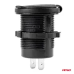 Amio - ΠΡΙΖΑ ΜΕ 2 ΘΥΡΕΣ USB 12/24V - 2x5V/2.1A Φ37mmX51mm MOD-04 - 1 τεμ. (02854/AM) - Image 2