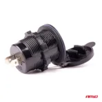 Amio - ΠΡΙΖΑ ΦΟΡΤΙΣΗΣ ΜΕ 2 ΘΥΡΕΣ USB 12/24V 3.0A Φ37mmX51mm QUICK CHARGE 12/24V MOD-05 - 1 τεμ. (02855/AM) - Image 3