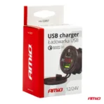 Amio - ΠΡΙΖΑ ΦΟΡΤΙΣΗΣ ΜΕ 2 ΘΥΡΕΣ USB + TYPE C ΚΑΙ ΨΗΦΙΑΚΟ ΒΟΛΤΟΜΕΤΡΟ ΜΕ ΚΑΠΑΚΙ ΜΑΥΡΗ 12/24V - 1 τεμ.5-12V 3.0A QUICK CHARGER MOD-07 (02857/AM) - Image 4