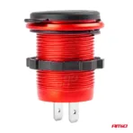 Amio - ΠΡΙΖΑ ΦΟΡΤΙΣΗΣ ΜΕ 2 ΘΥΡΕΣ USB + TYPE C ΚΑΙ ΚΑΠΑΚΙ ΚΟΚΚΙΝΗ 12/24V 5-12V 3.0A QUICK CHARGER MOD-09 -1 ΤΕΜ. (02859/AM) - Image 3