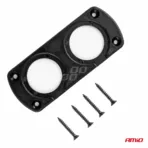 Amio - ΠΑΝΕΛ ΔΙΠΛΟ ΓΙΑ ΠΡΙΖΕΣ ΜΑΥΡΟ MOD-13 105x43x4,5 mm ΔΙΑΜΕΤΡΟ ΤΡΥΠΑΣ: 3cm (02863/AM) - Image 2