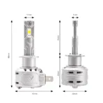 Amio - ΛΑΜΠΕΣ H1 LED CAN BUS X2 SERIES ΜΕ ΑΝΕΜΙΣΤΗΡΑΚΙ H1 10-16V 72W 6.500K 7.920lm +400% - 2 TEM. (02970/AM) - Image 3