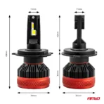 Amio - ΛΑΜΠΕΣ LED H4 10-16V 90W 6.500K 9900lm CAN BUS (ME ΑΝΕΜΙΣΤΗΡΑΚΙ) X3 SERIES - 2ΤΕΜ. (02979/AM) - Image 3