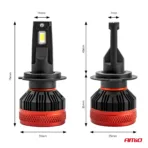 Amio - ΛΑΜΠΕΣ LED H7 9-16V 90W 6.500K 9900lm CAN BUS (ME ΑΝΕΜΙΣΤΗΡΑΚΙ) X3 SERIES - 2ΤΕΜ. (02980/AM) - Image 4