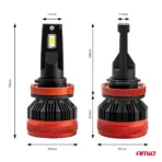 Amio - ΛΑΜΠΕΣ LED CAN-BUS H8/9/11 9>16V 90W 6.500K 9900lm (ΜΕ ΑΝΕΜΙΣΤΗΡΑΚΙ) X3 SERIES - 2 Τεμ. (02981/AM) - Image 3