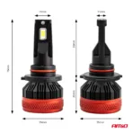 Amio - ΛΑΜΠΕΣ LED CAN-BUS HΒ3 9005 9>16V 90W 6.500K 9900lm (ΜΕ ΑΝΕΜΙΣΤΗΡΑΚΙ) X3 SERIES - 2 Τεμ. (02982/AM) - Image 3