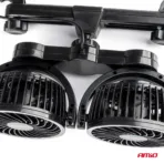 Amio - ΑΝΕΜΙΣΤΗΡΑΣ ΔΙΠΛΟΣ 12V 2χ4''(10,8cm) ΜΕ ΦΙΣ ΑΝΑΠΤΗΡΑ 2 ΤΑΧΥΤΗΤΩΝ & ΣΤΗΡΙΞΗ ΣΤΟ ΠΡΟΣΚΕΦΑΛΟ - 1 TEM. (03008/AM) - Image 3