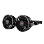 Amio - ΑΝΕΜΙΣΤΗΡΑΣ ΔΙΠΛΟΣ 12V 2χ4''(10,8cm) ΜΕ ΦΙΣ ΑΝΑΠΤΗΡΑ/2 USB 5V & ΣΤΗΡΙΞΗ ΣΤΟ ΠΡΟΣΚΕΦΑΛΟ - 1 TEM. (03009/AM)