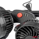 Amio - ΑΝΕΜΙΣΤΗΡΑΣ ΔΙΠΛΟΣ 12V 2χ4''(10,8cm) ΜΕ ΦΙΣ ΑΝΑΠΤΗΡΑ/2 USB 5V & ΣΤΗΡΙΞΗ ΣΤΟ ΠΡΟΣΚΕΦΑΛΟ - 1 TEM. (03009/AM) - Image 3