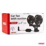 Amio - ΑΝΕΜΙΣΤΗΡΑΣ ΔΙΠΛΟΣ 12V 2χ4''(10,8cm) ΜΕ ΦΙΣ ΑΝΑΠΤΗΡΑ/2 ΤΑΧΥΤΗΤΩΝ/ ΜΕ ΒΕΝΤΟΥΖΑ PRO SERIES - 1 TEM. (03010/AM) - Image 7