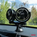 Amio - ΑΝΕΜΙΣΤΗΡΑΣ ΔΙΠΛΟΣ 24V 2χ4''(10,8cm) ΜΕ ΦΙΣ ΑΝΑΠΤΗΡΑ 2 ΤΑΧΥΤΗΤΩΝ ΜΕ ΒΕΝΤΟΥΖΑ PRO SERIES - 1 ΤΕΜ. (03011/AM) - Image 2