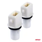 Amio - ΦΙΣΑ/ΠΡΙΖΑ 12/24V 2 ΕΠΑΦΩΝ ΓΙΑ ΛΑΜΠΕΣ T10 /W5W/ W3W /W16W ΧΩΡΙΣ ΚΑΛΩΔΙΟ - 2 ΤΕΜ. (03047/AM) - Image 2