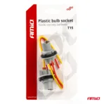 Amio - ΦΙΣΑ 12/24V ΓΙΑ ΛΑΜΠΕΣ T15/W5W/W16W ME ΚΑΛΩΔΙΟ - 2 ΤΕΜ. (03049/AM) - Image 3