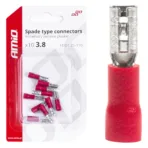 Amio - ΦΙΣΑΚΙΑ ΘΗΛΥΚΑ ΚΟΚΚΙΝΑ FDD1 1,25-110 /10A/ 3,8mm ΑΜΟ - 10 ΤΕΜ. (03060/AM)