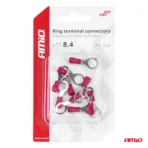 Amio - ΦΙΣΑΚΙΑ ΔΑΧΤΥΛΙΔΙ ΚΟΚΚΙΝΑ RV1.25-8 / 8.4mm - 10 ΤΕΜ. (03079/AM) - Image 4