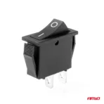 Amio - ΔΙΑΚΟΠΤΗΣ ON/OFF 2 ΕΠΑΦΩΝ 12V 20A 10mm x 26mm ΜΑΥΡΟΣ - 1 ΤΕΜ. (03081/AM) - Image 2