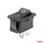 Amio - ΔΙΑΚΟΠΤΗΣ ON/OFF 3 ΕΠΑΦΩΝ 12V 20A 12mm x 19mm ΜΑΥΡΟΣ - 1 ΤΕΜ. (03082/AM) - Image 2