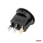 Amio - ΔΙΑΚΟΠΤΗΣ ON/OFF 3 ΕΠΑΦΩΝ 12/24V 20A ΣΤΡΟΓΓΥΛΟΣ ΜΕ ΚΙΤΡΙΝΟ ΦΩΤΙΣΜΟ - 1 ΤΕΜ. (03085/AM) - Image 4