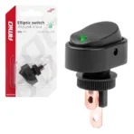 Amio - ΔΙΑΚΟΠΤΗΣ ON/OFF 3 ΕΠΑΦΩΝ ΜΕ LED ΠΡΑΣΙΝΟ 12/24V Φ12mm 30A ΜΕ ΣΠΕΙΡΩΜΑ ΟΒΑΛ - 1 ΤΕΜ. (03087/AM)