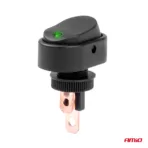 Amio - ΔΙΑΚΟΠΤΗΣ ON/OFF 3 ΕΠΑΦΩΝ ΜΕ LED ΠΡΑΣΙΝΟ 12/24V Φ12mm 30A ΜΕ ΣΠΕΙΡΩΜΑ ΟΒΑΛ - 1 ΤΕΜ. (03087/AM) - Image 2