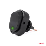 Amio - ΔΙΑΚΟΠΤΗΣ ON/OFF 3 ΕΠΑΦΩΝ ΜΕ LED ΠΡΑΣΙΝΟ 12/24V Φ12mm 30A ΜΕ ΣΠΕΙΡΩΜΑ ΟΒΑΛ - 1 ΤΕΜ. (03087/AM) - Image 5