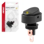 Amio - ΔΙΑΚΟΠΤΗΣ ON/OFF 3 ΕΠΑΦΩΝ ΜΕ LED ΚΙΤΡΙΝΟ 12/24V Φ12mm 30A ΜΕ ΣΠΕΙΡΩΜΑ ΟΒΑΛ - 1 ΤΕΜ. (03088/AM)
