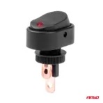 Amio - ΔΙΑΚΟΠΤΗΣ ON/OFF 3 ΕΠΑΦΩΝ ΜΕ LED ΚΟΚΚΙΝΟ12/24V Φ12mm 30A ΜΕ ΣΠΕΙΡΩΜΑ ΟΒΑΛ - 1 ΤΕΜ. (03089/AM) - Image 2