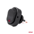 Amio - ΔΙΑΚΟΠΤΗΣ ON/OFF 3 ΕΠΑΦΩΝ ΜΕ LED ΚΟΚΚΙΝΟ12/24V Φ12mm 30A ΜΕ ΣΠΕΙΡΩΜΑ ΟΒΑΛ - 1 ΤΕΜ. (03089/AM) - Image 5