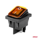Amio - ΔΙΑΚΟΠΤΗΣ ON/OFF 4 ΕΠΑΦΩΝ 20A 12/24V ΚΙΤΡΙΝΟΣ ΦΩΤΙΣΜΟΣ ΟΡΘΟΓΩΝΙΟΣ - 1 ΤΕΜ. (03091/AM) - Image 2